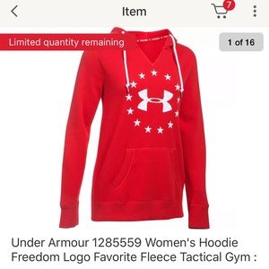 ISO Red v neck under Armour Hoodie Large or xl
